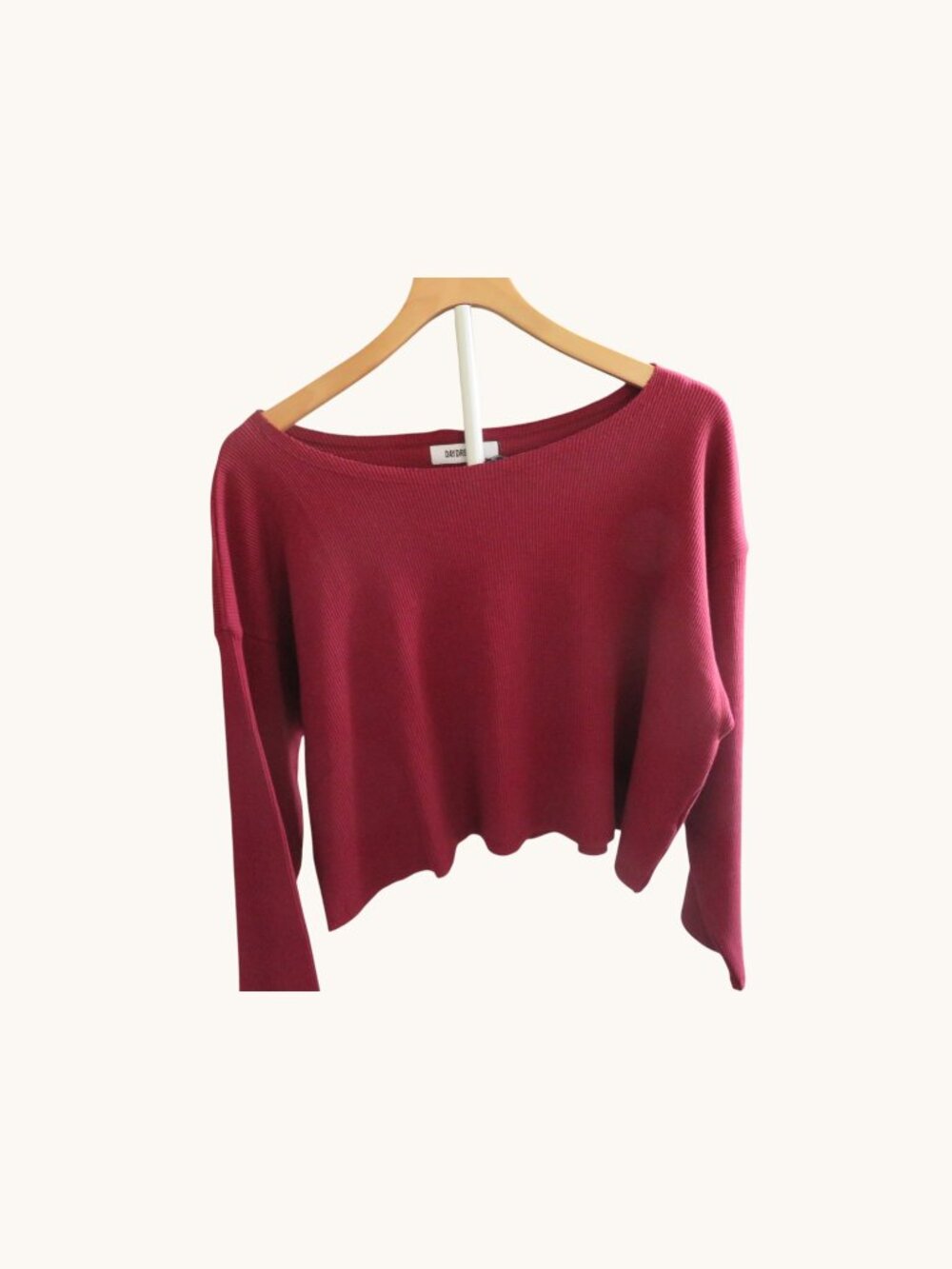 La Daydreamer - Solid Thermal Boatneck Long Sleeve Top, L/XL - NWT - Picture 2 of 9
